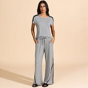 Pijama Recco Viscose Stretch Ve27 Cinza Feminino