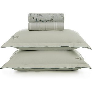 Jogo de Cama Karsten Marilis 200 Fios 4 Peças King Branco