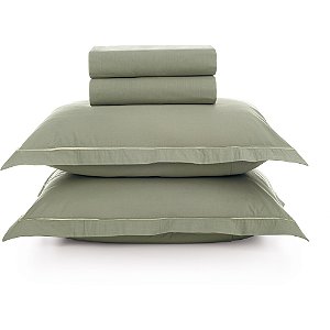 Jogo de Cama Karsten Deliz 200 Fios 4 Peças Queen Verde