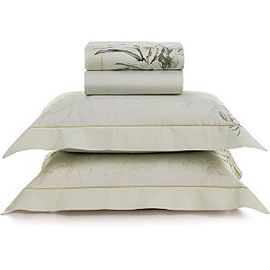 Jogo de Cama Karsten Paraty 300 Fios 4 Peças King Branco