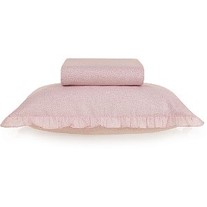 Jogo de Cama Karsten Viena Babado 2 Peças Solteiro Rosa
