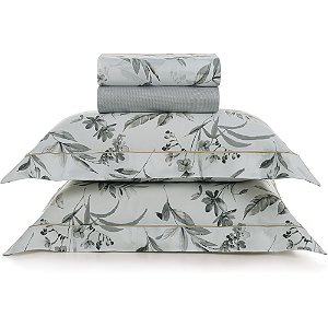 Jogo de Cama Karsten Gardenia 300 Fios 4 Peças King Branco