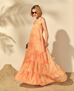 Vestido de viscose tie dye