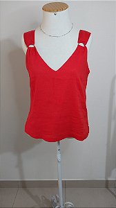 Blusa de viscolinho de alças