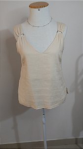 Blusa de viscolinho de alças