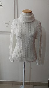 Blusa de tricot gols alta de tranças