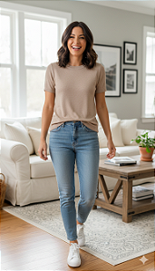 Blusa modal fio lurex