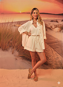 Camisa de algodão stripes