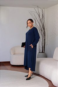 Vestido Cesano de moletinho com elastano