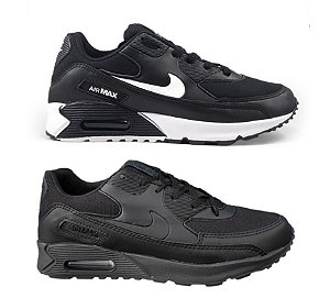 Kit Tênis Nike Air Max 90 Preto - Branco + Tênis Nike Air Max Preto - Preto