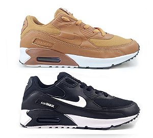 Kit Tênis Nike Air Max 90 Caramelo + Tênis Nike Air Max Preto - Branco