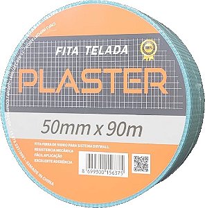 FITA TELADA PLASTER 90 MTS - AZUL