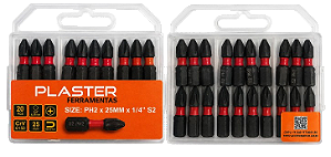 BIT'S LINHA PREMIUM PLASTER COM IMÃ 25MM (JG C/ 20 PÇS)