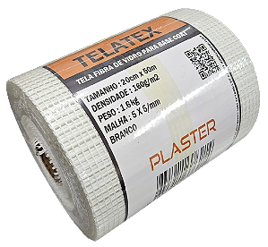 TELA FIBRA DE VIDRO BASE COAT TELATEX PLASTER 20CM X 50M