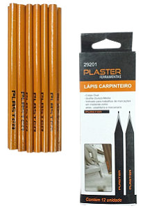 Lápis Carpinteiro 12 Unidades - Plaster