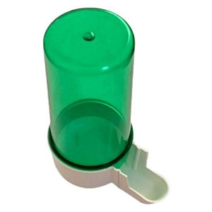Bebedouro Animalplast Médio 200ml - Malha Larga - Verde Com Base Branca