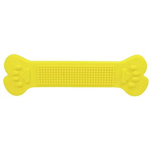 Brinquedo Osso de Borracha Topbone Furacão Pet G Amarelo
