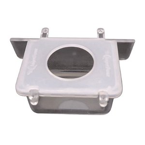 Comedouro Lateral 1 Furo - Gancho Longo - Cristal