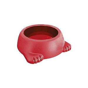 Comedouro Plástico Glamour Furacão Pet Tamanho 1 260 ml Vermelho