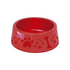 Comedouro Plástico Paris Furacão Pet Tamanho 2 850 ml Vermelho