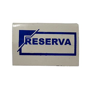 Plaqueta de Identificação de Alumínio - Reserva