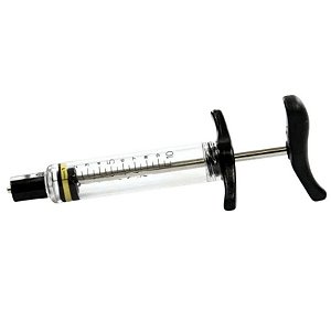 Seringa Acrílica Com Graduação - Sem Regulagem - 10ml - Preto