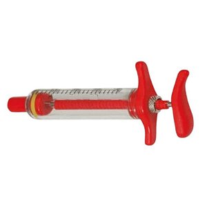 Seringa Carbonada com Graduação - Com Regulagem - 20ml - Vermelho