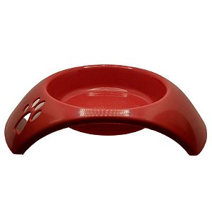 Comedouro de Plástico Premium Grande 500ml - Vermelho