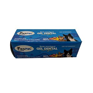 Gel Dental Sem Enxágue 60g Fixa Pet - Tutti Frutti
