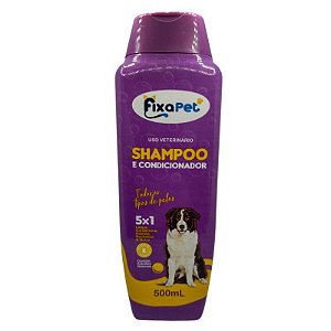 Shampoo e Condicionador 500ml Fixa Pet - 5x1 Todos os Pelos