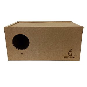 Ninho de Madeira MDF para Calopsita - Tampa Deslizante