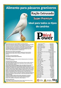 Extrusada Power Bird Natural Canarios Branca 5Kgs