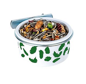 Comedouro Bico Torto Com Suporte N2 400ml Verde