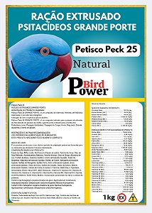 Extrusada Power Birds Petisco Peck 25 Natural - 1 kg