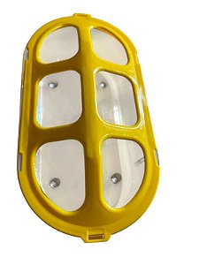 Comedouro 6 Furos Amarelo | Injetfour
