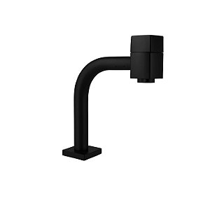 TORNEIRA PARA BANHEIRO LINK QUADRADA BICA BAIXA PRETA 90º