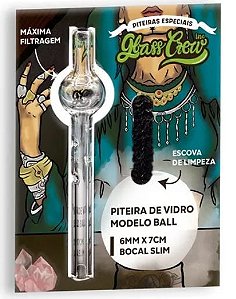 Piteira de vidro Ball Glass Crew Inc - 7cm/ 6mm