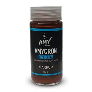 Tinta Para Couro Amycron Marrom Fosco 90ml