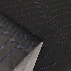 Courvin Acoplado Costurado Montadora Preto / Azul