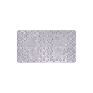 Tapete de Box Retangular 66X36cm Pezinho Transparente
