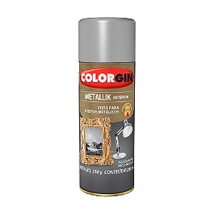 Tinta Spray Colorgin Metallik Prata 53 350ml