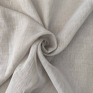 Tecido Cortina Voil Flame Tipo Linho Bali Cinza 3m de Altura