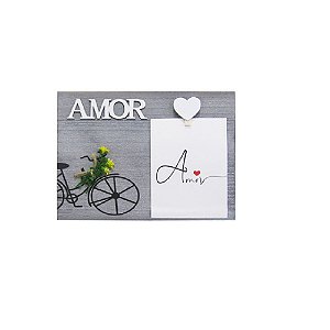 Porta Retrato 10X15 Amor/Bicicleta C/ Flor Artificial – FWB