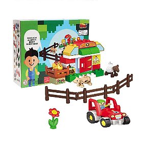 Blocos Montar Blok Blok Um Dia Na Fazenda 35 Pçs - Zoop Toys