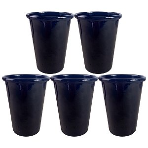 Kit 5 Copos de Tereré Alumínio Preto 350ml Nosso Tereré