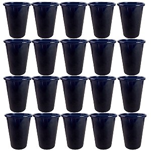 Kit 20 Copos de Tereré Alumínio Preto 350ml Nosso Tereré