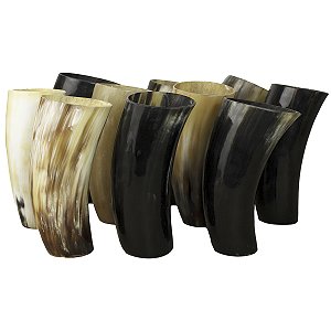 Kit 20 Copo Guampa Cuia Chifre Tradicional De Chimarrão Artesanal 225ml Nosso Tereré