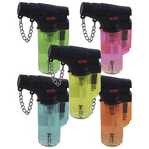 Mini Maçarico Isqueiro Recerregável 85mm com Gás