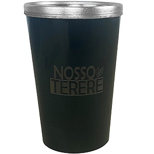 Copo Térmico Alumínio Alto Relevo 300ml Nosso Tereré