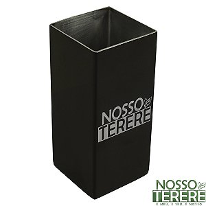 Copo Cuia em Inox Liso Nosso Tereré 250ml Preto